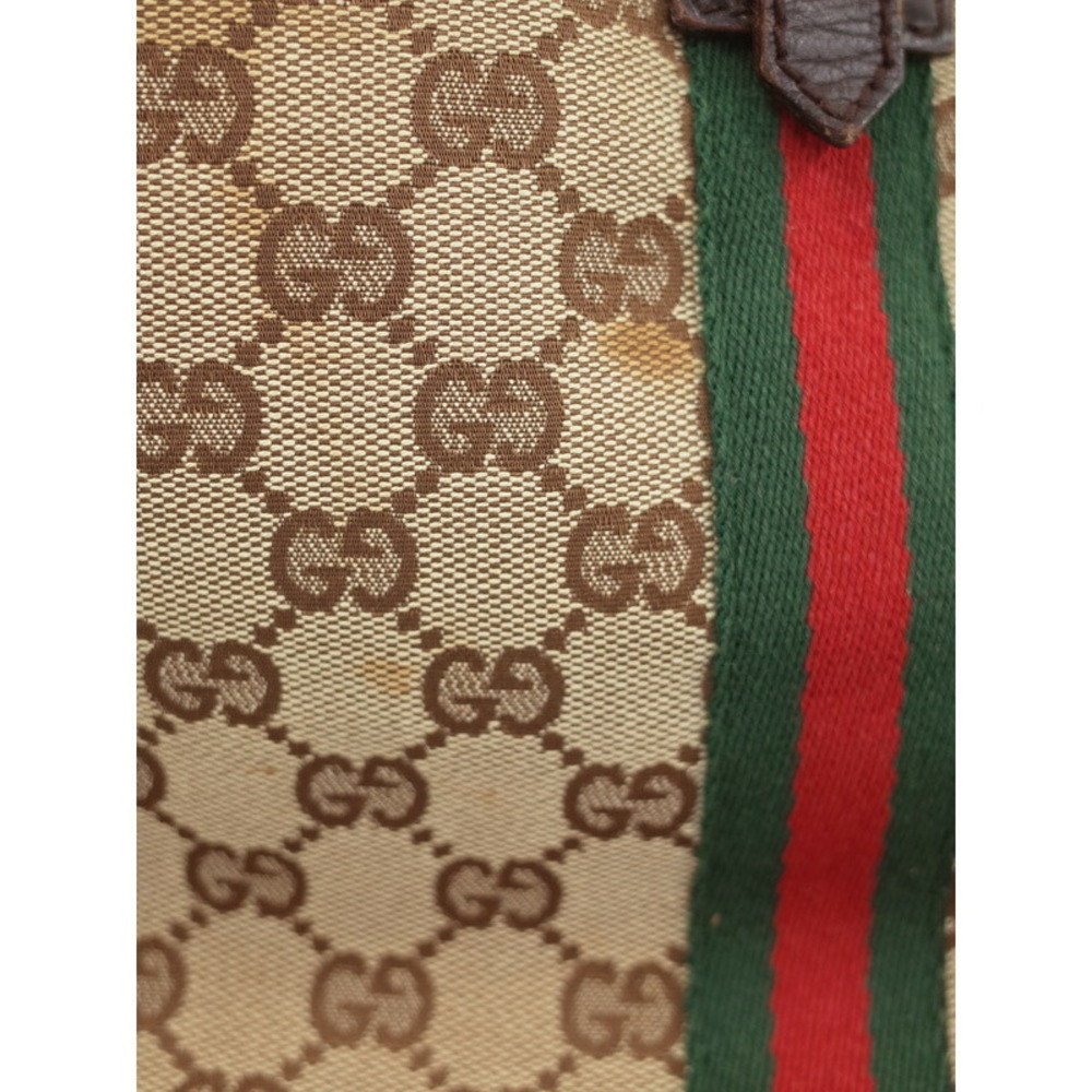 Gucci Tan Sherry Shoulder canvas Brown web Supreme signature GG bag - Picture 8 of 9